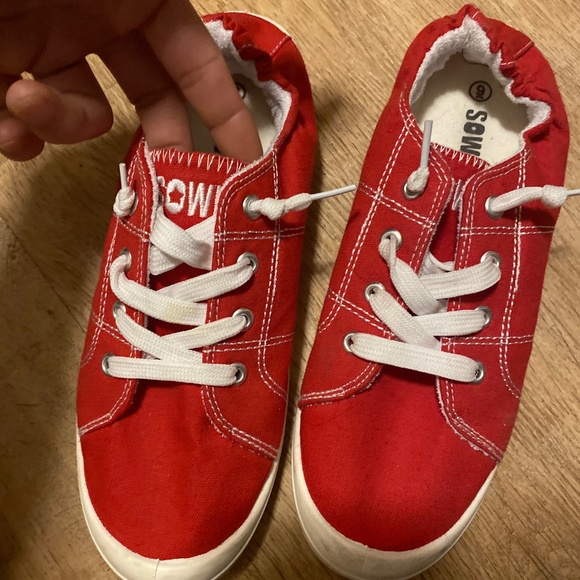 Canvas low top Sowift size 9 womens pull on lace up shoes - Picture 4 of 10